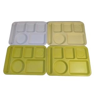 4 Vintage Arrowhead Stack Lunch cafeteria Trays USA MADE Cleveland OH Multicolo